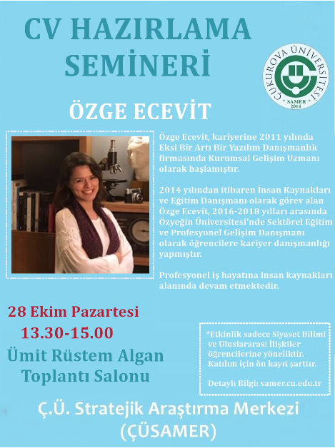 CV Hazırlama Seminer Başvuruları Başladı!